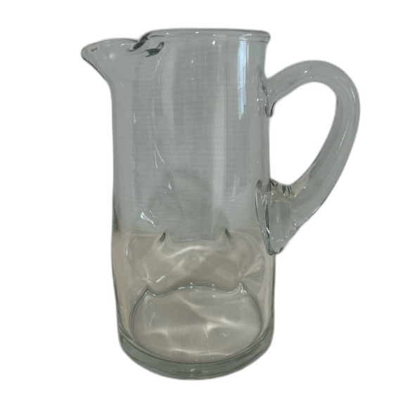Thick Walls Wavy Glass Water Pitcher. - Picture 4 of 11